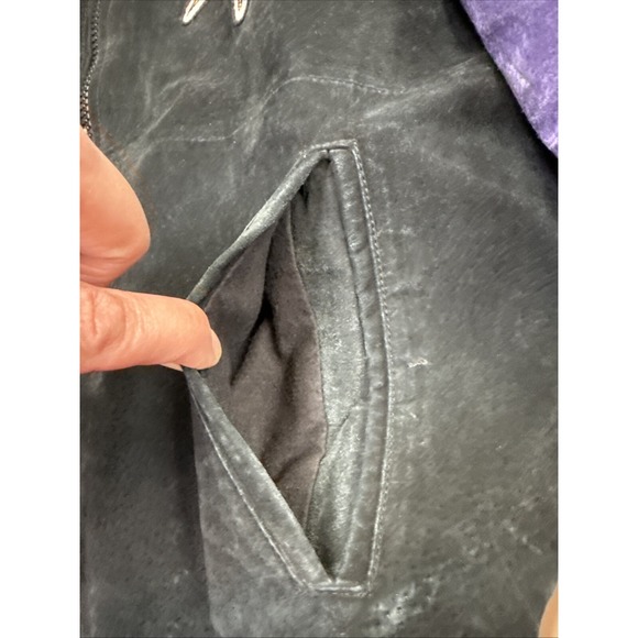 VTG EUC Minnesota Vikings NFL Suede Leather Jacket Large #1 - Picture 8 of 16